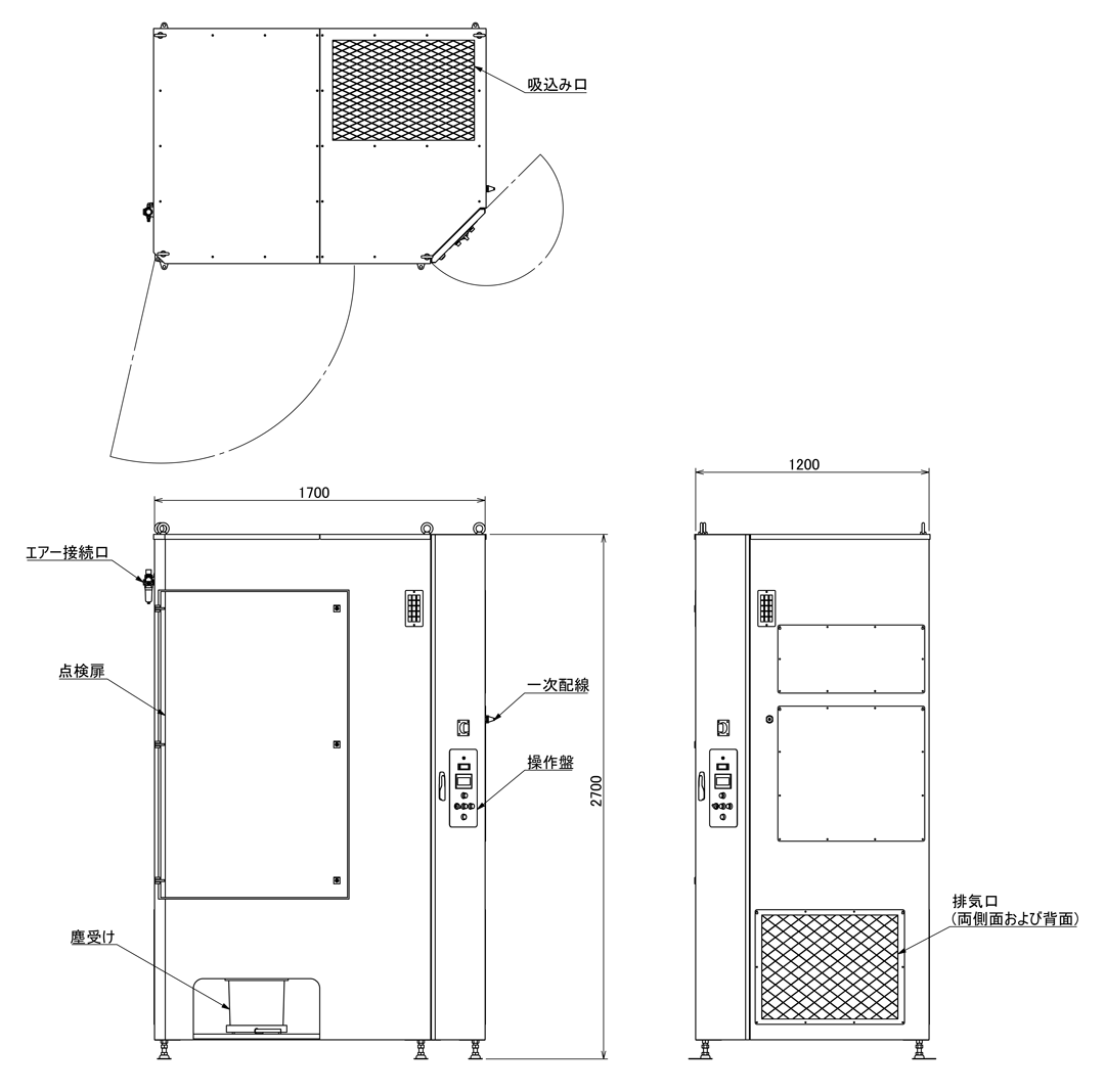 寸法図：ボックス型