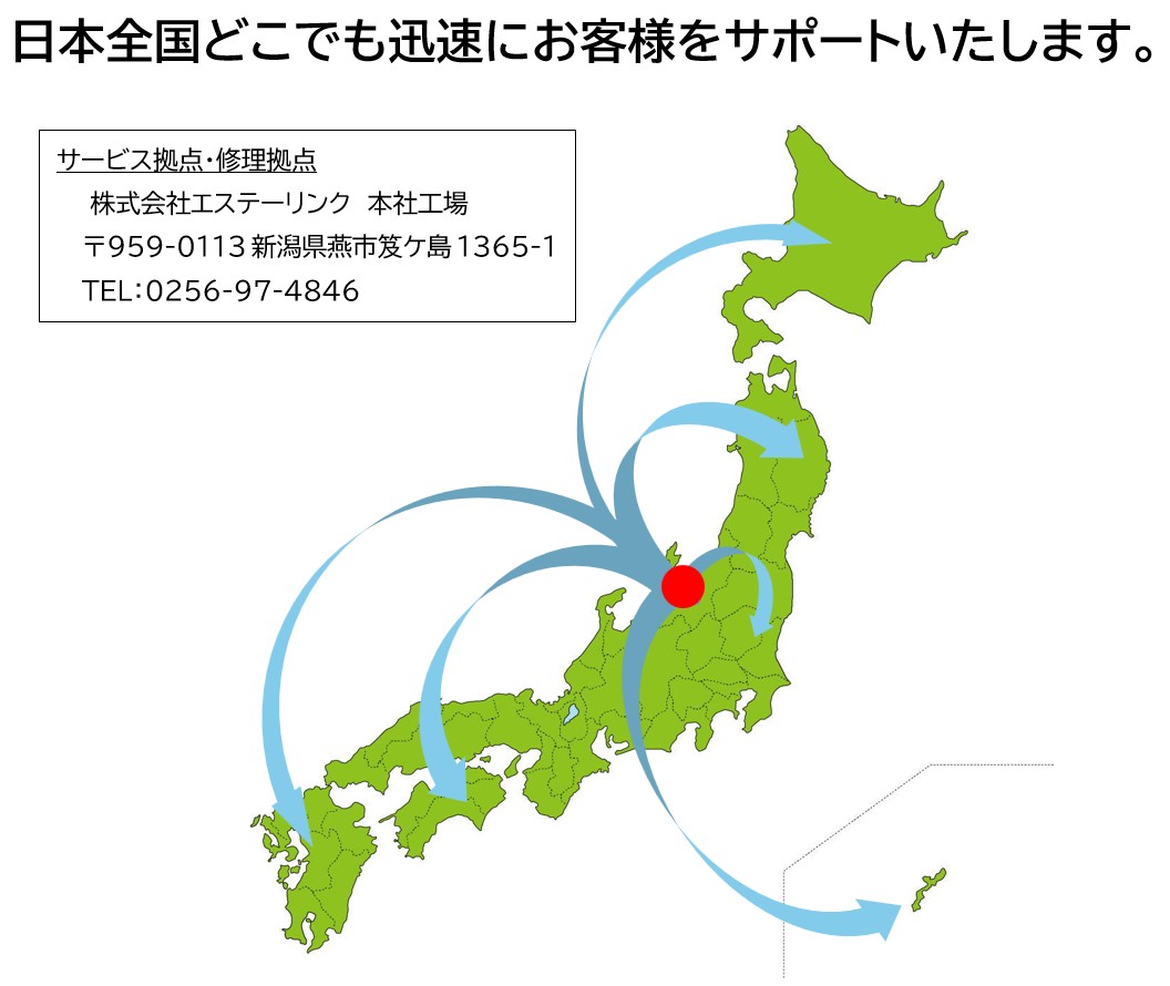 日本全国サポートします